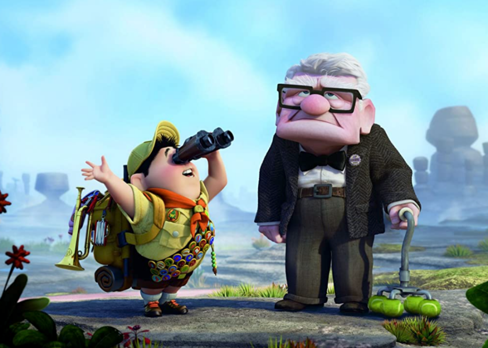 Edward Asner and Jordan Nagai in ‘Up’.