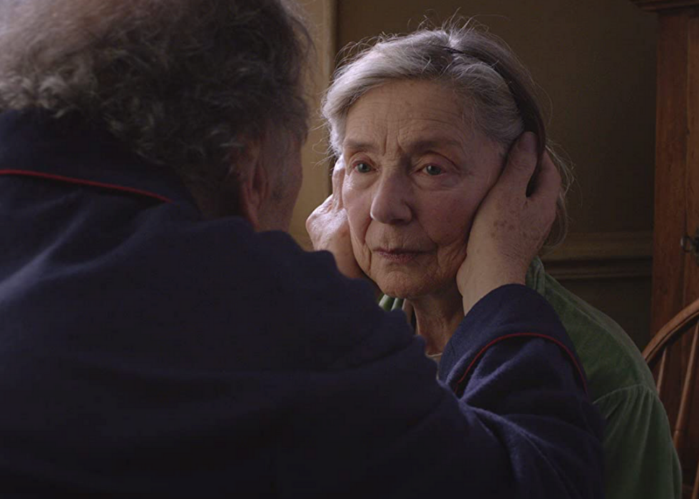 Emmanuelle Riva in a scene from ‘Amour’.