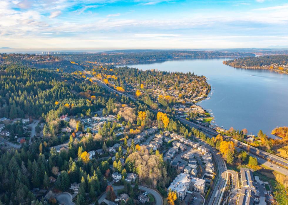 Lake Sammamish from above.