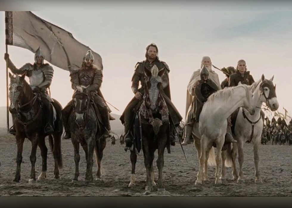 Viggo Mortenson, Ian McKellen and Orlando Bloom in a scene from ‘The Lord of the Rings: The Return of the King’.