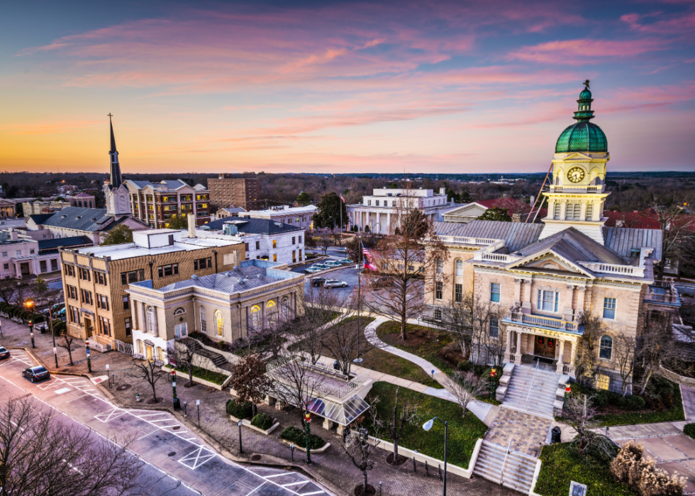 Aerial view of downtown Athens.