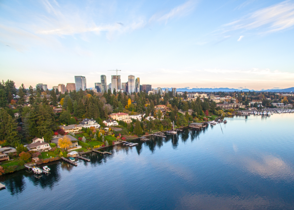 An aerial view of downtown Bellevue.