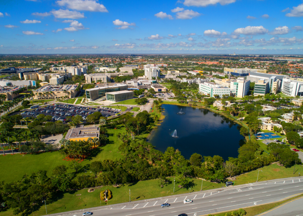 An aerial view of FIU.