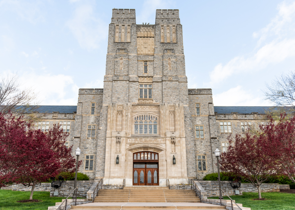 A historic stone building at Virginia Tech.