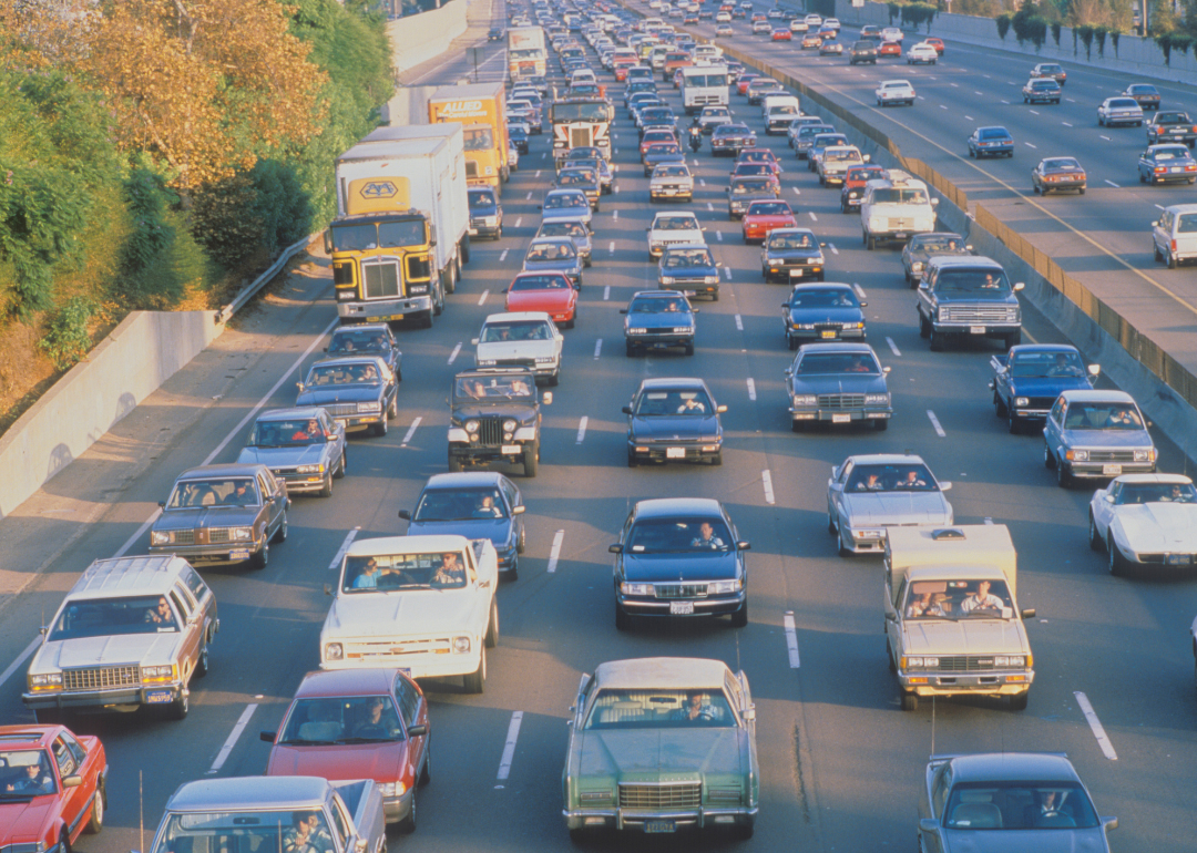 Rush hour traffic in Los Angeles.