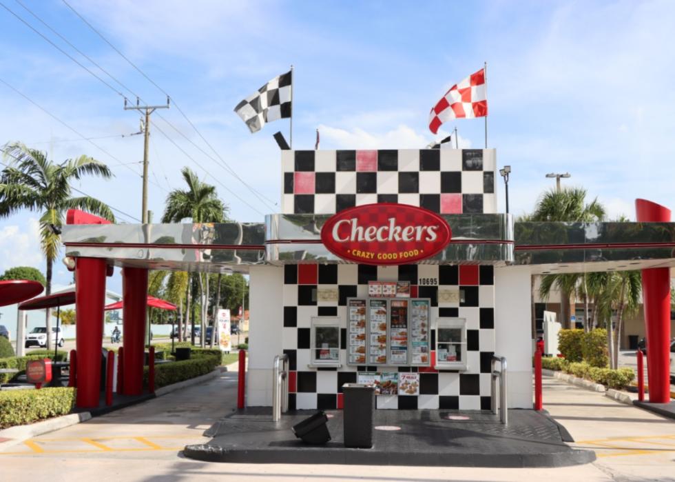 A Checkers burger store.
