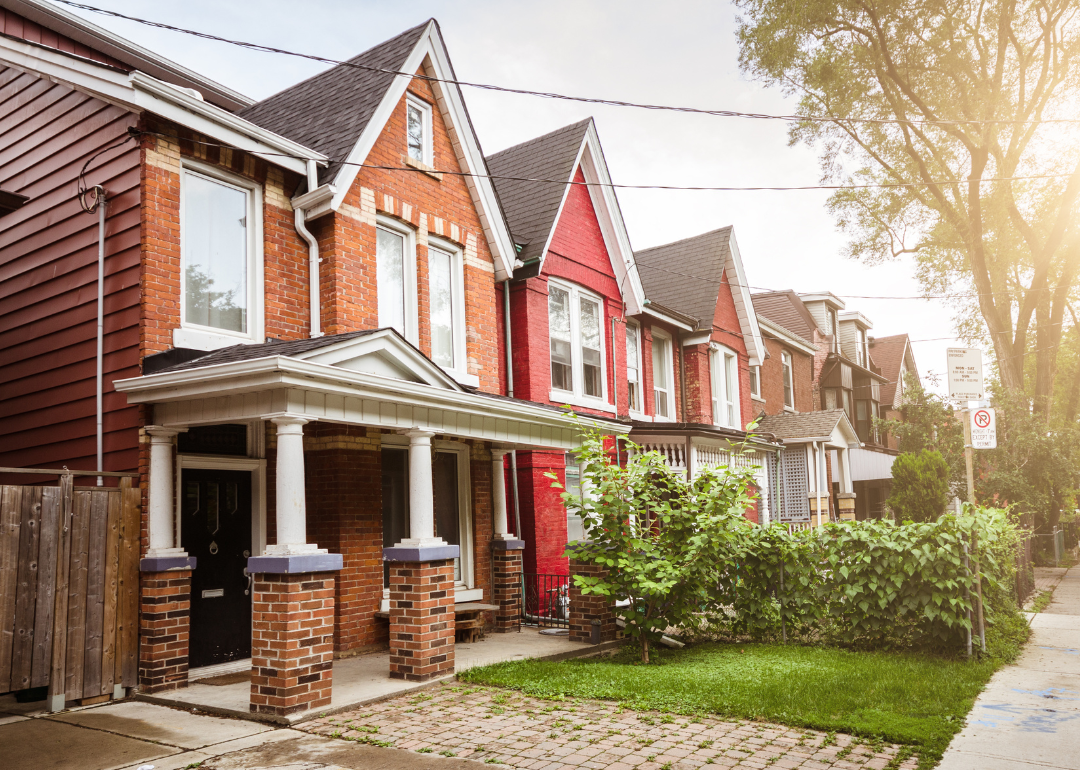 A row of houses in suburban Chicago.