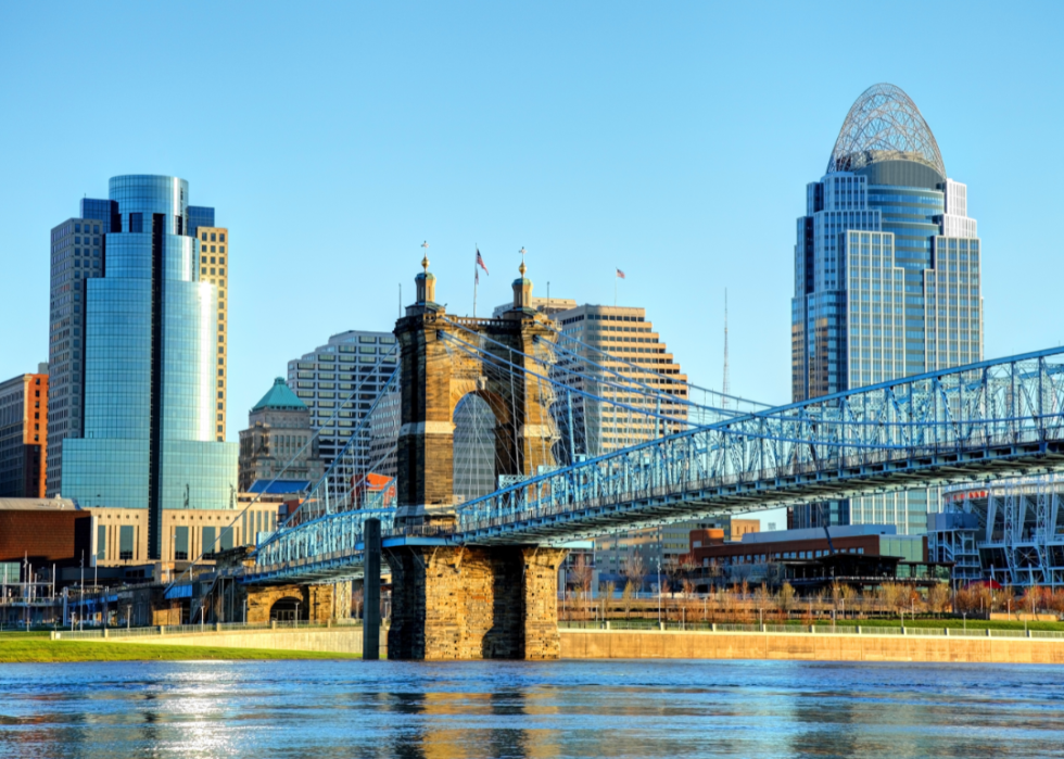 A view of the Cincinnati skyline.