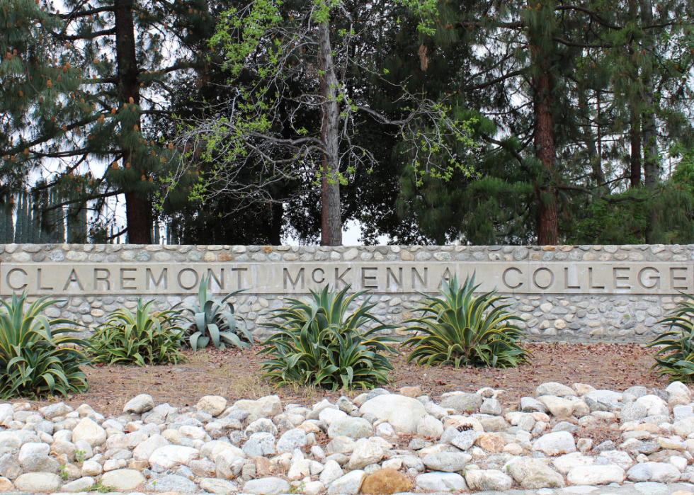 Claremont Mckenna College sign.