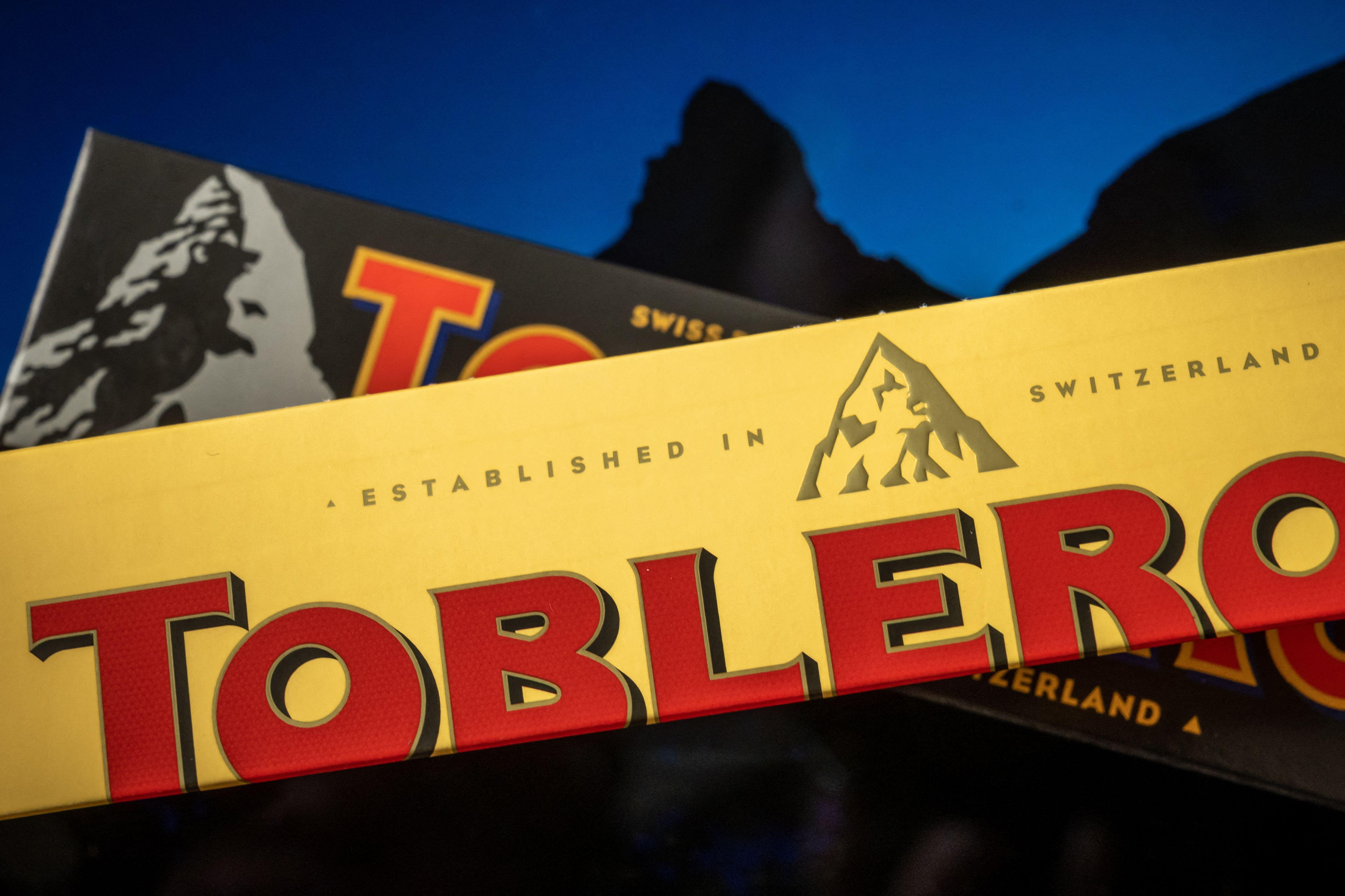 A Toblerone candy bar.