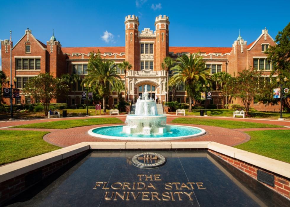 A fountain in front of FSU.