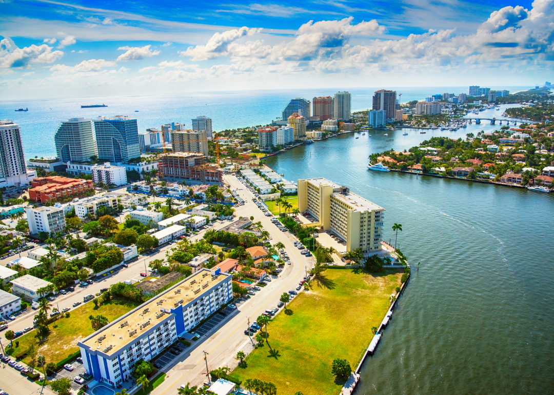 An aerial view of Fort Lauderdale.