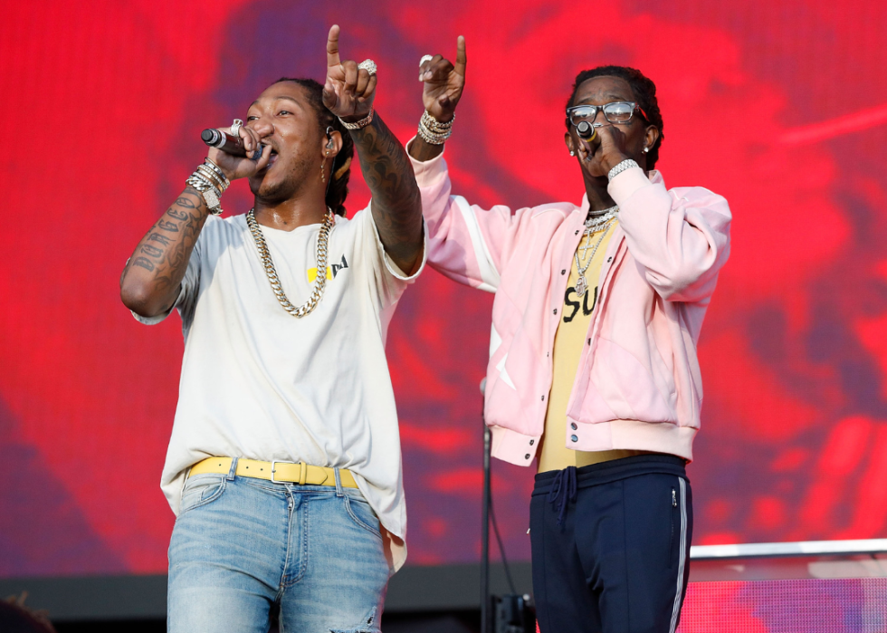 Future and Young Thug performing.