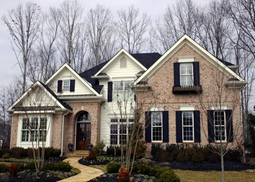 A large brick home.