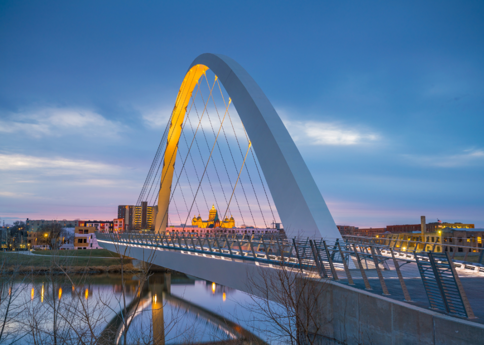 The Des Moines, Iowa skyline.