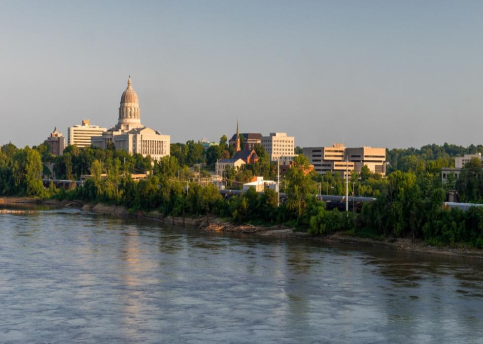 Downtown Jefferson City from the Missouri River.