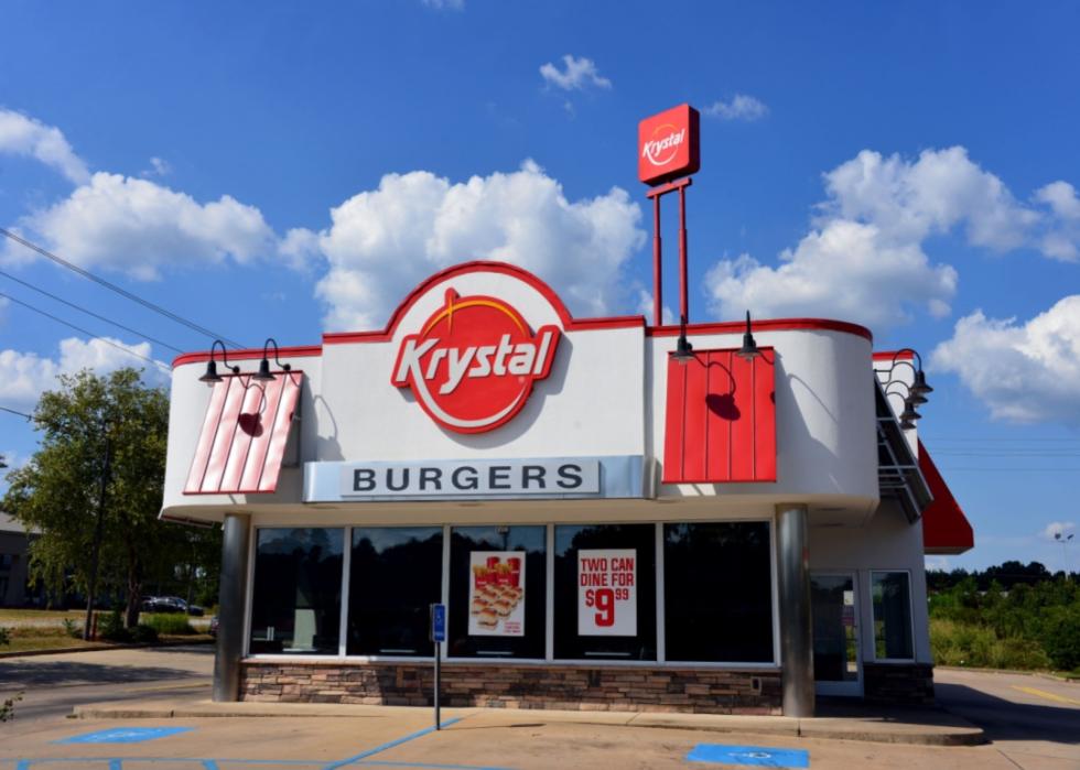 A Krystal Burger fast food restaurant.