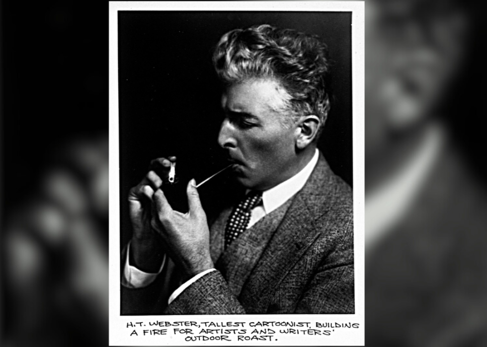 Black and white portrait of H.T. Webster, cartoonist
