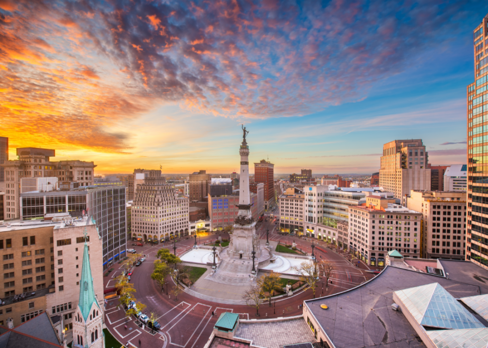 Downtown Indianapolis.
