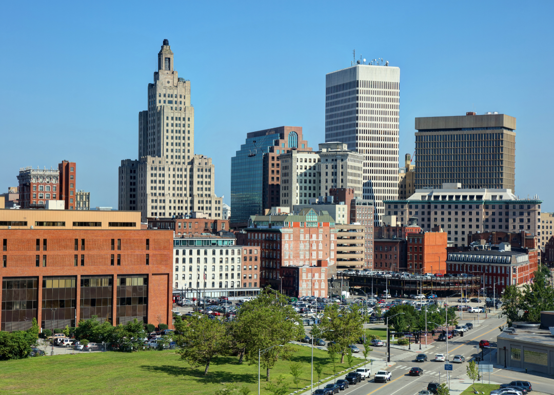 Office buildings in downtown Newport.