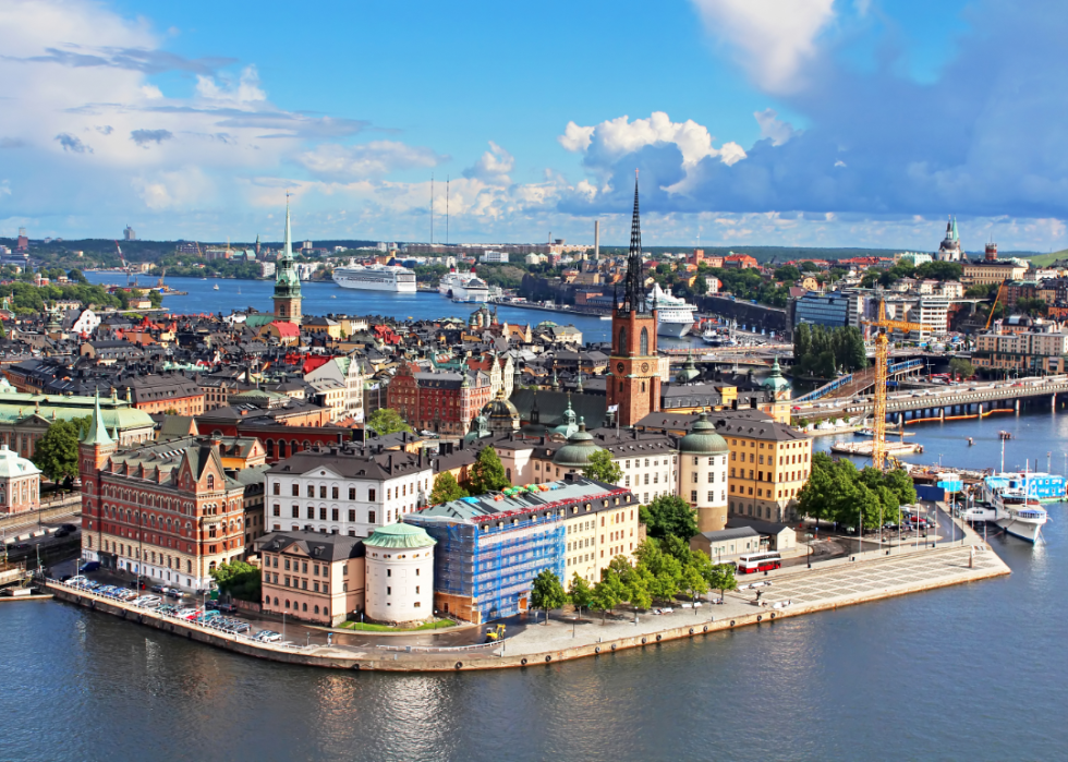 Aerial view of Stockholm, Sweden.