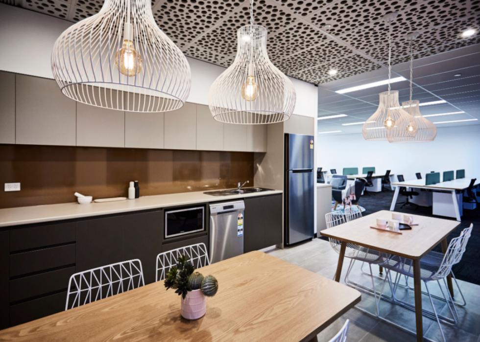 A modern office kitchen.