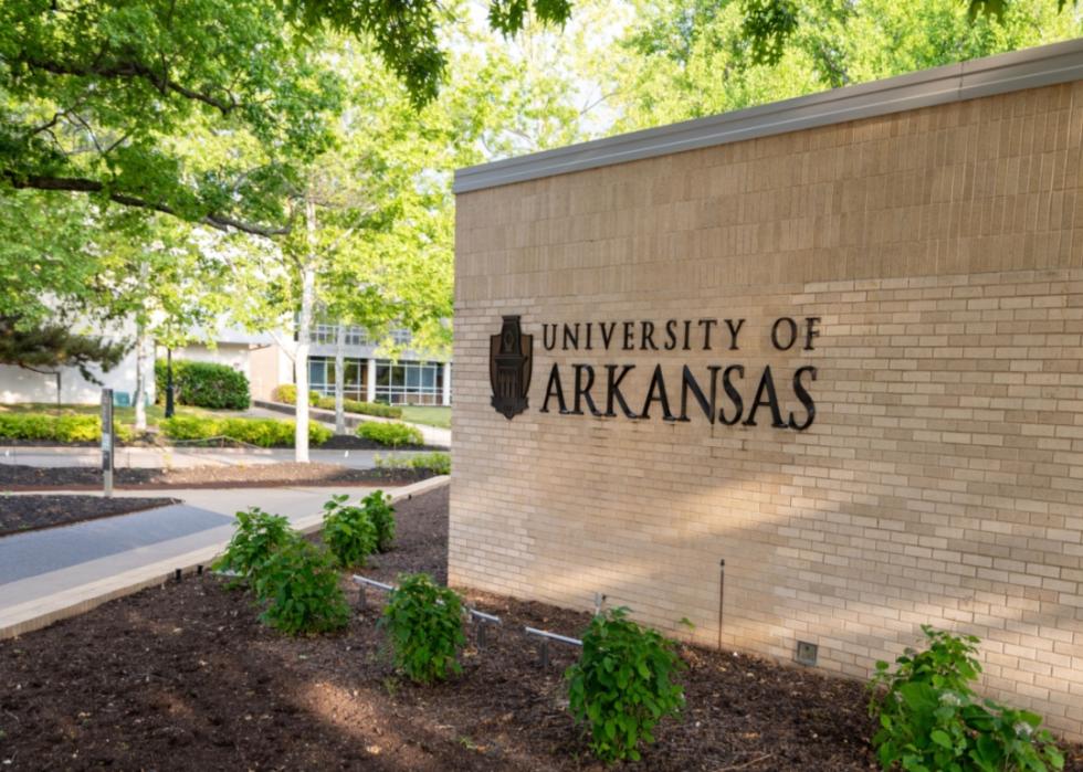University of Arkansas sign.