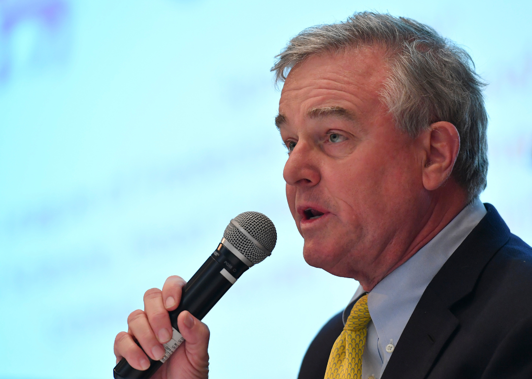 David Trone answering a question during the Democratic 6th Congressional District Candidate Forum at Hood College on January 17, 2018.