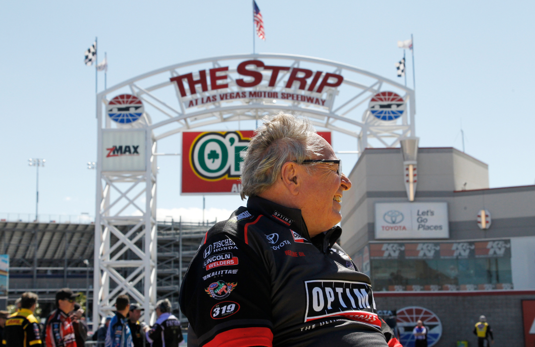 Connie Kalitta waiting for the next run on the starting line during the 15th Annual SummitRacing.com NHRA Nationals at The Strip at Las Vegas Motor Speedway.