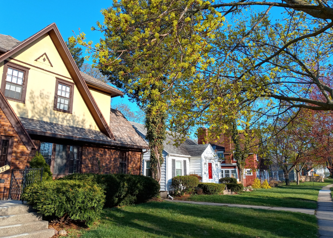 A row of homes in East Lansing.