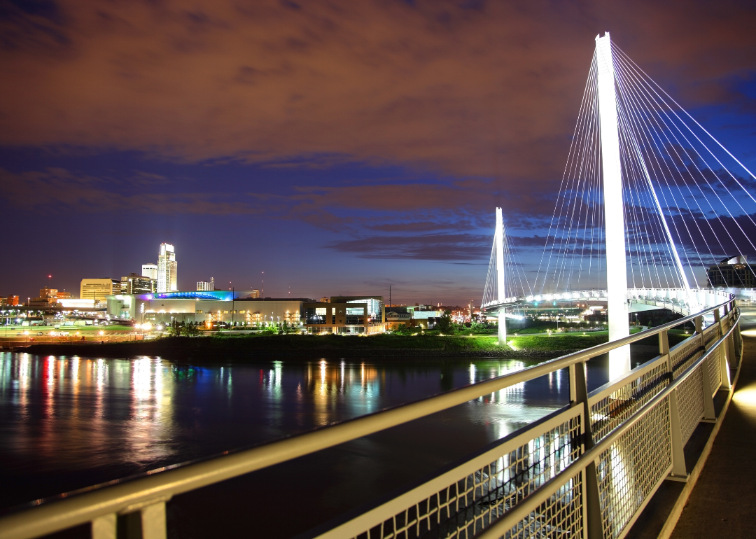 Omaha, Nebraska, at night.