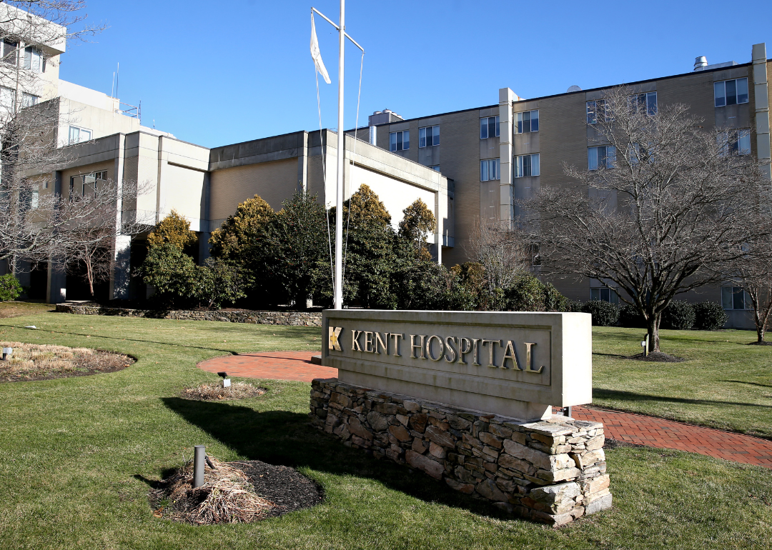 The exterior of Kent Hospital in Warwick.