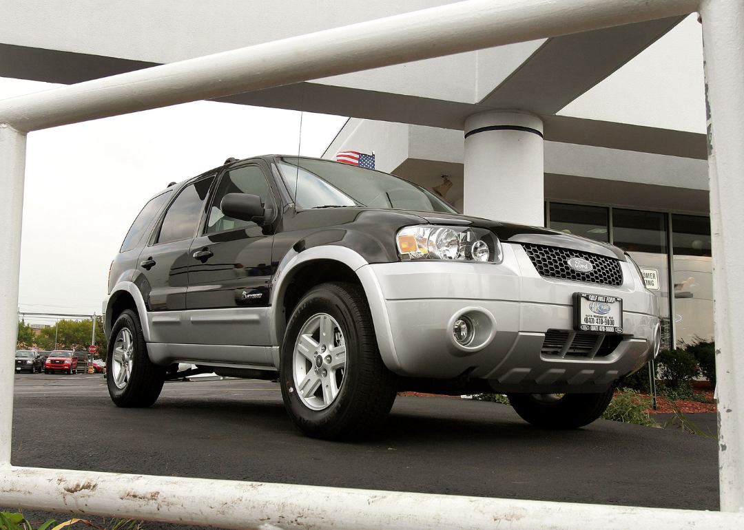 A Ford Escape in the sales lot of Golf Mill Ford on October 13, 2005, in Niles, Illinois.