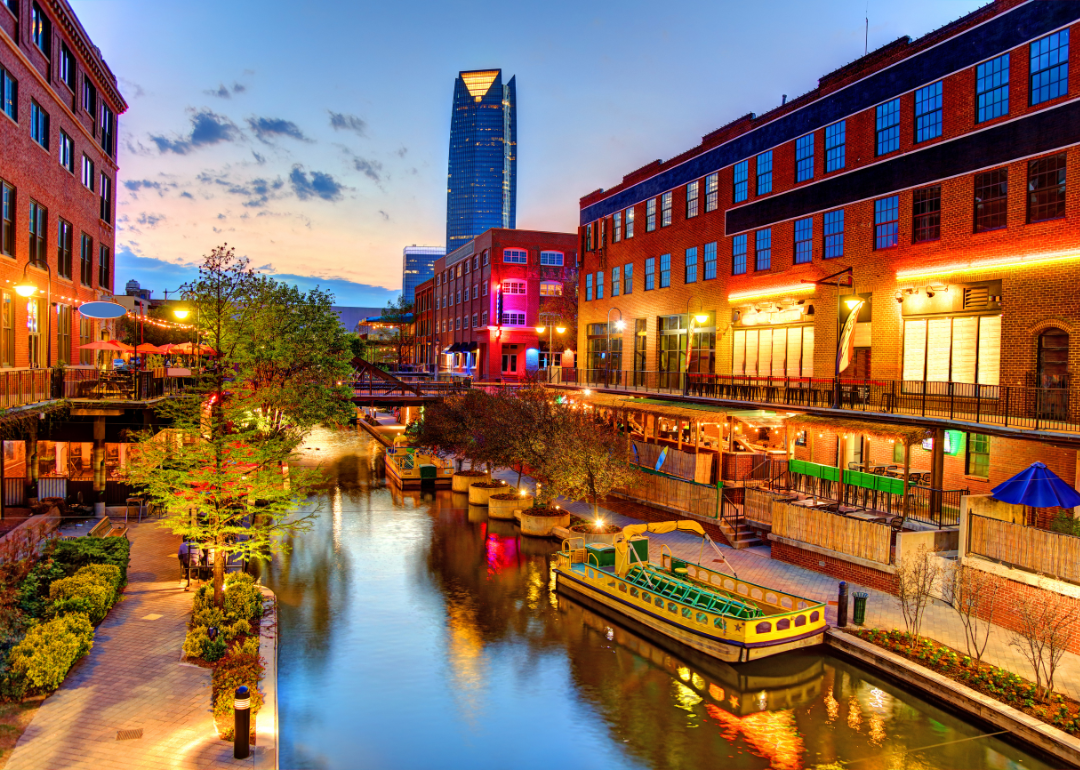 Bricktown, a neighborhood in Oklahoma City.