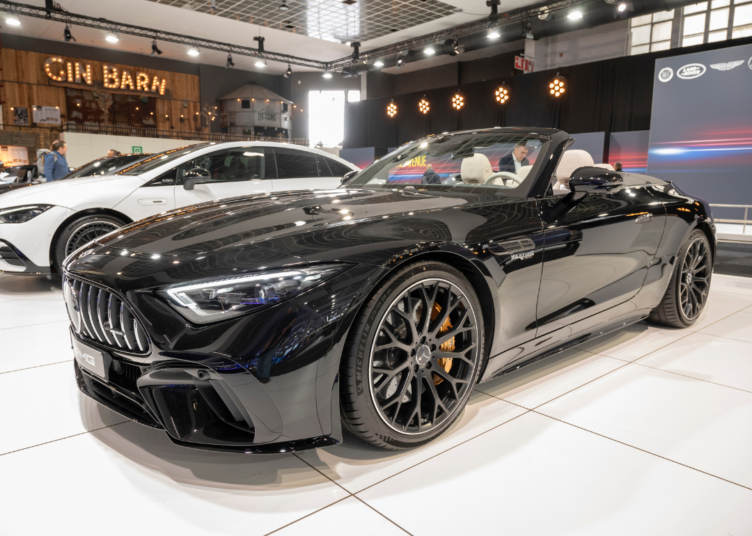 Mercedes-AMG SL 63 4MATIC+ Roadster V8 Biturbo at Brussels Expo on January 13, 2023, in Brussels, Belgium.