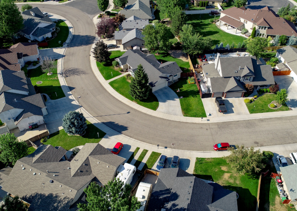 An Idaho subdivision as viewed from above