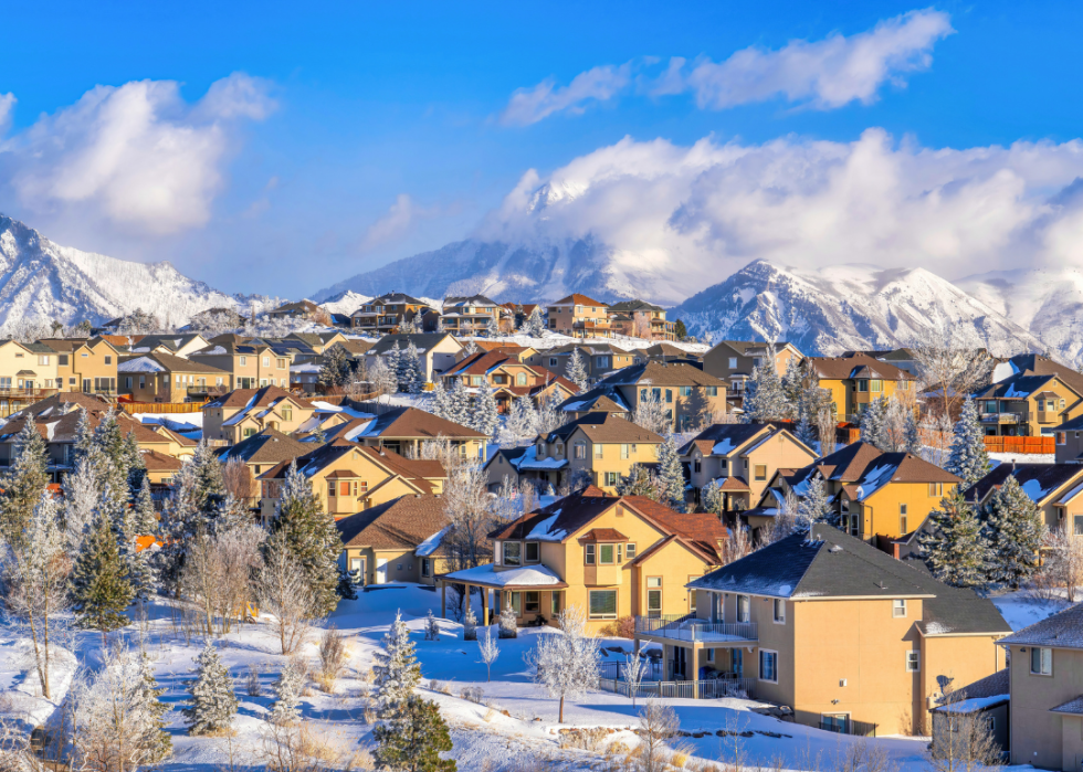 Homes in Highland, Utah, in a premium neighborhood with mountain and sky views