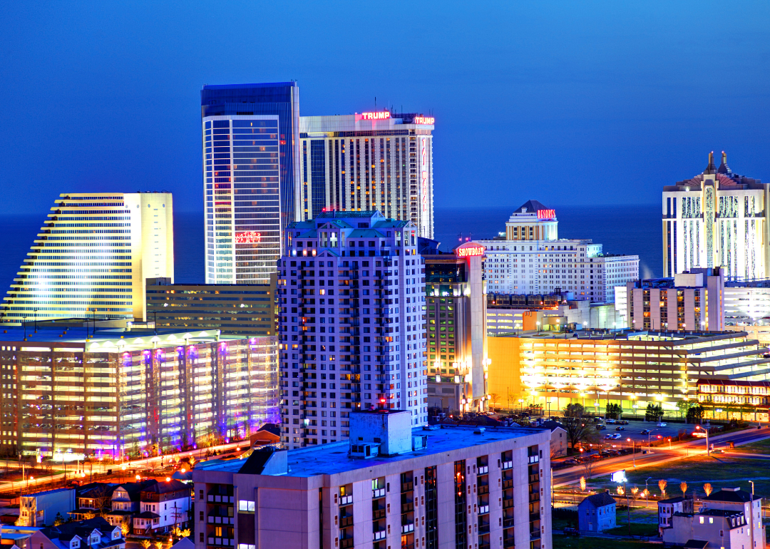 Atlantic City, New Jersey, at night.