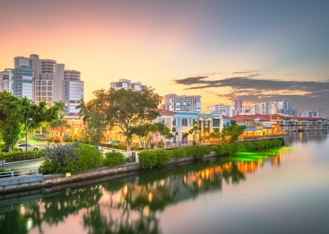 The skyline in Naples, Florida.