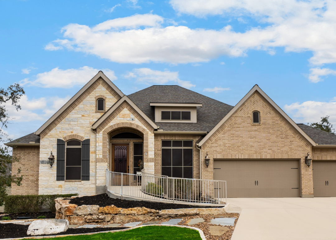 A stone luxury home in Louisiana.
