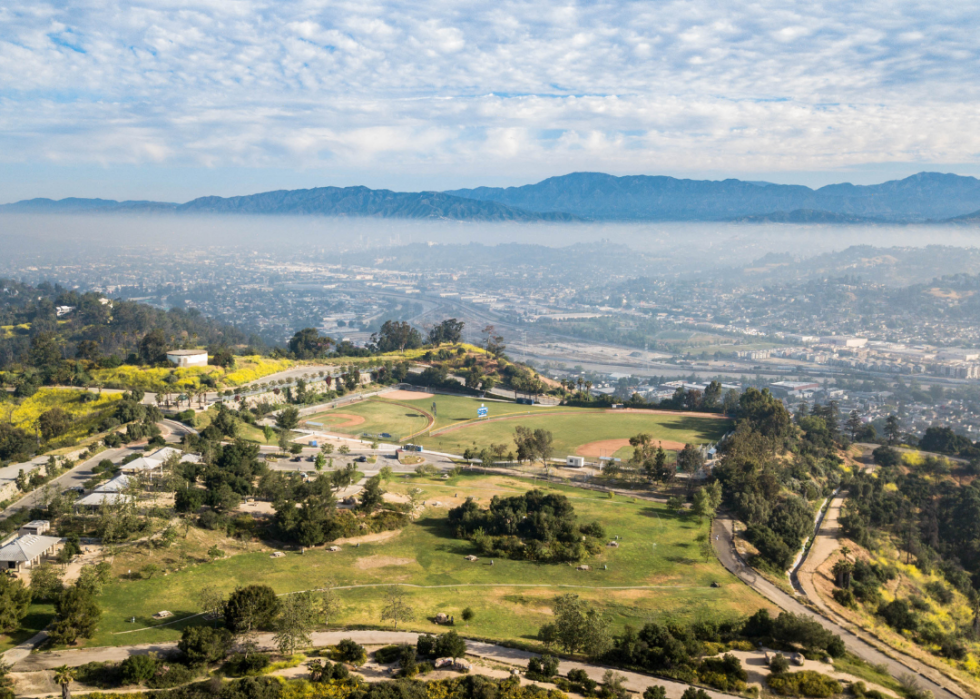 Aerial view of Elysian Park