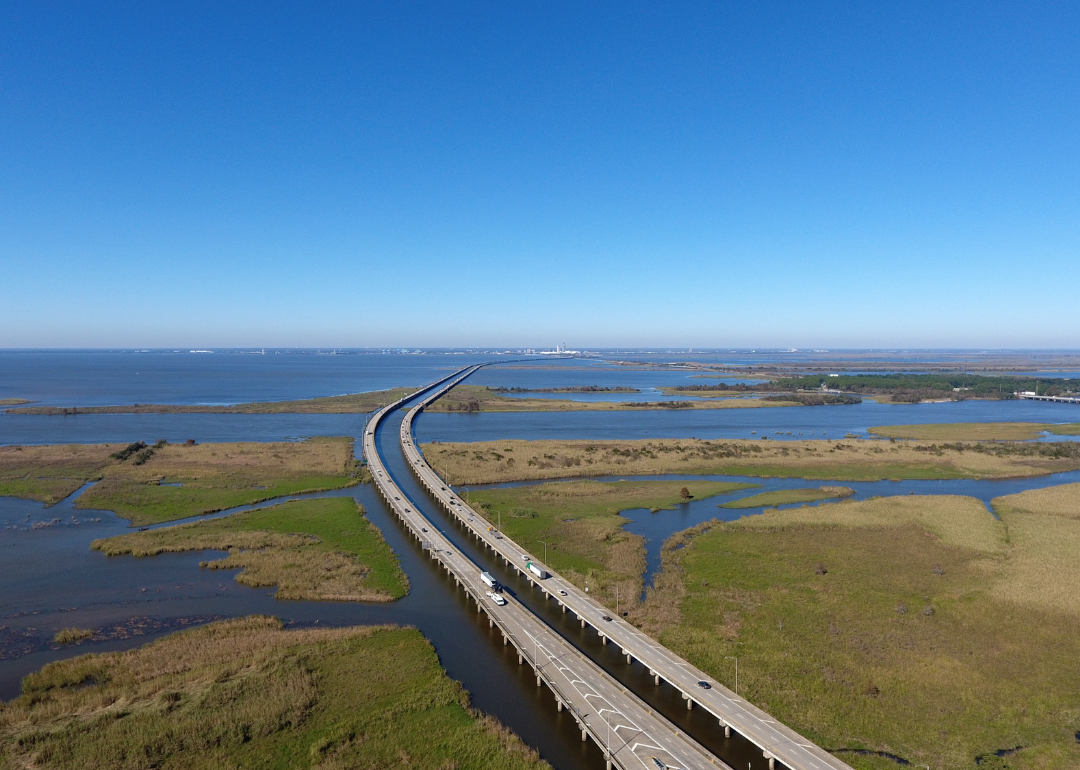 The Interstate 10 bridge over Mobile Bay, Alabama.