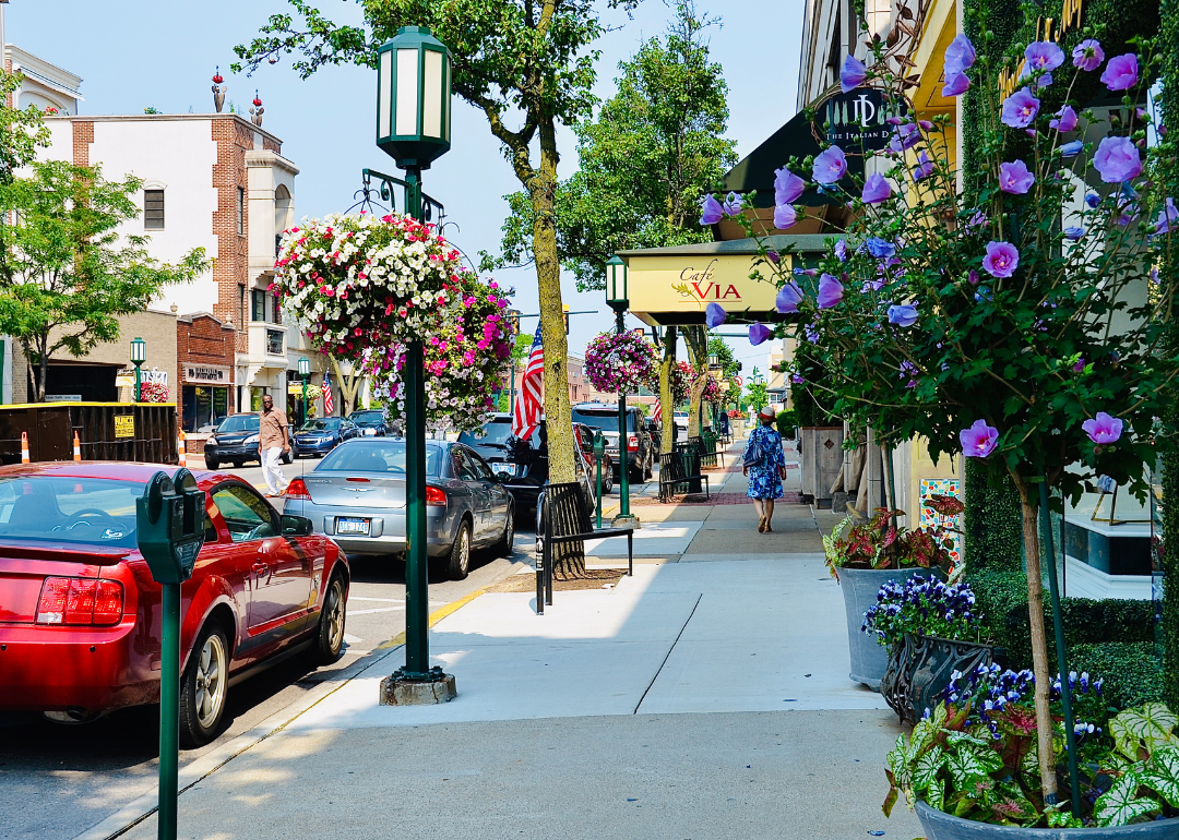 A street-level view of downtown Brimingham.