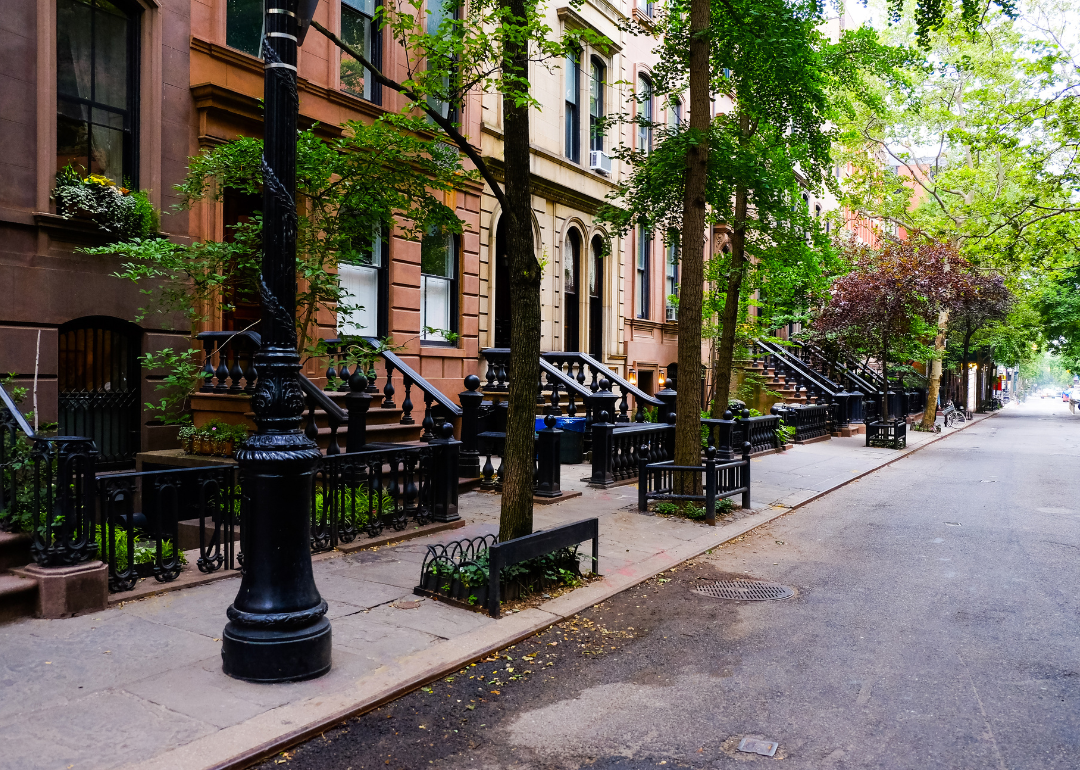Beautiful townhouses in Greenwich Village.