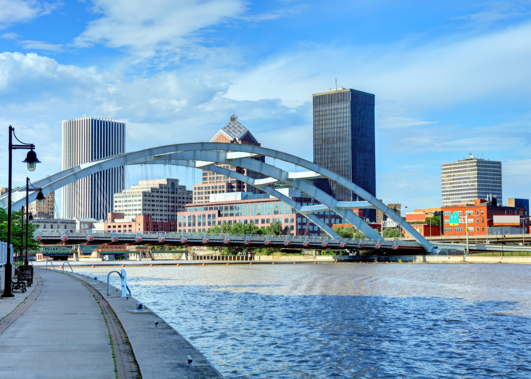 The skyline of Rochester, New York.