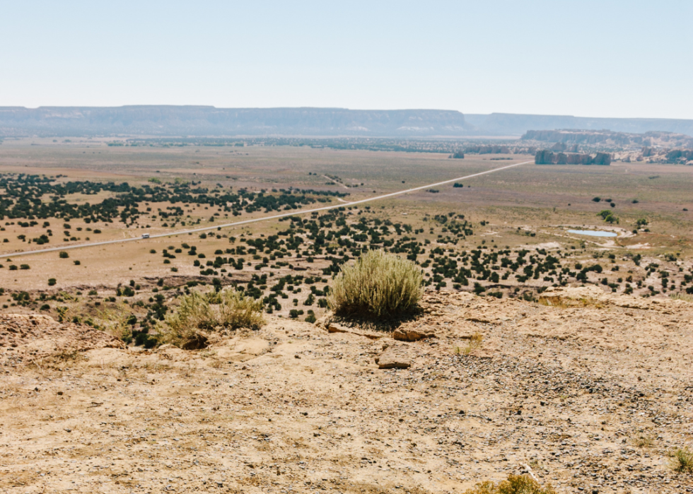 The desert in New Mexico on a dry day.