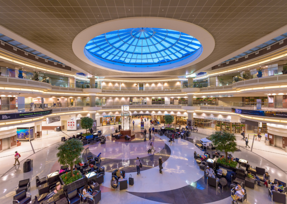 The main hall inside Hartsfield-Jackson Atlanta International Airport