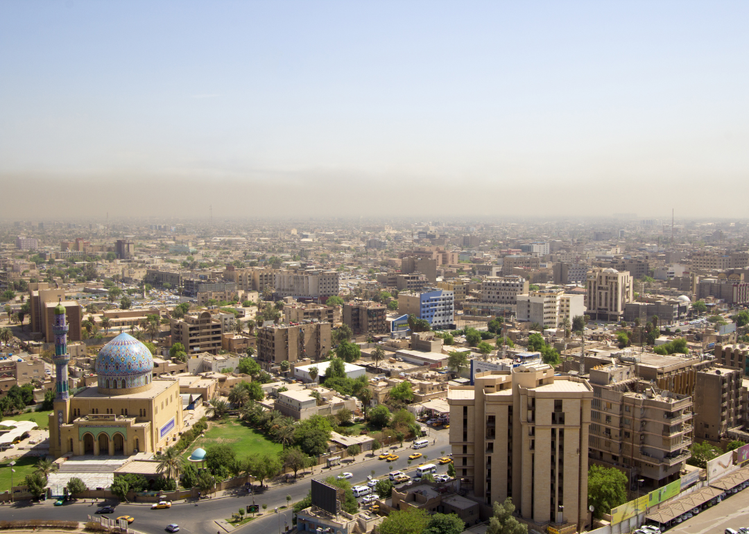 An aerial view of Baghdad, Iraq