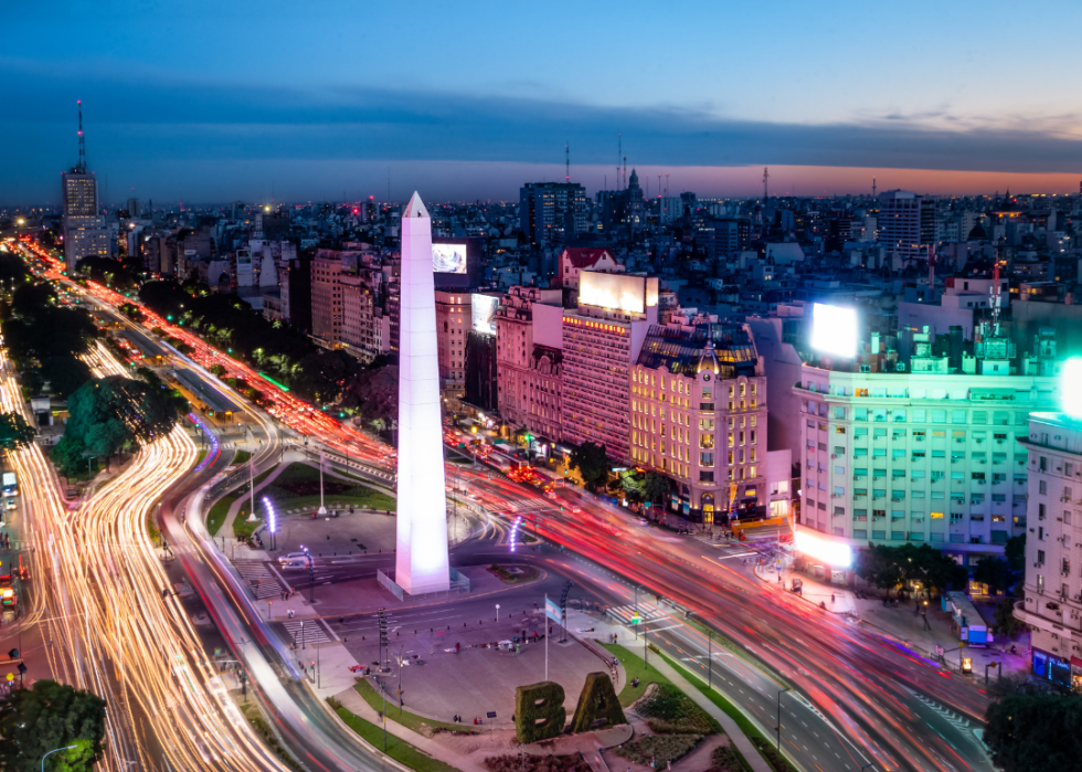 Aerial view of Buenos Aires, Argentina