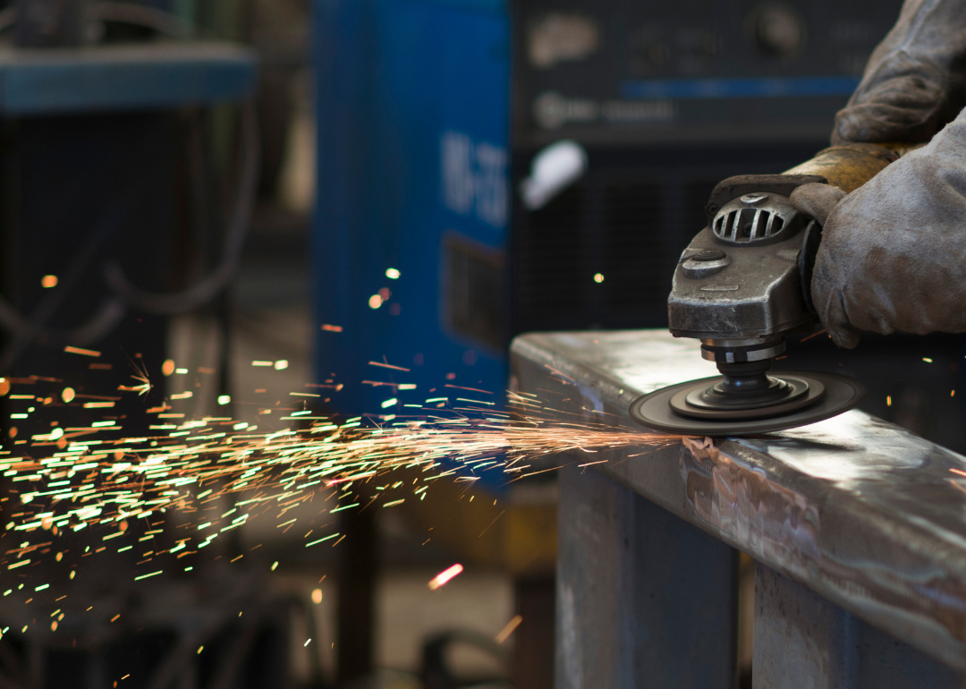 Metal and plasma at a metal fabricating facility.
